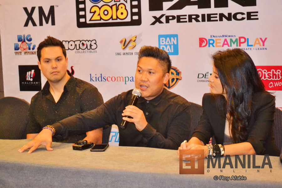 Filipino-American Actor Dante Basco, popularly known for playing the role of “Rufio” in the 1991 movie “Hook”, answering some questions from the media during the press conference in Day 1 of 2018 Toycon Philippines PopLife Fan Xperience. - Roy Afable